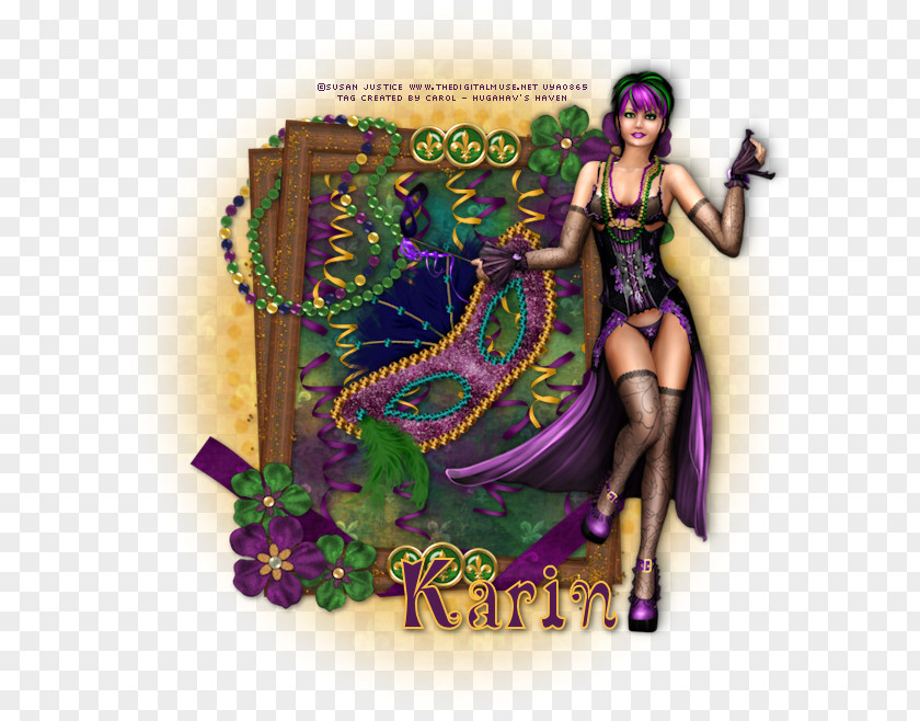 Mardi Gras Violet Purple Legendary Creature PNG