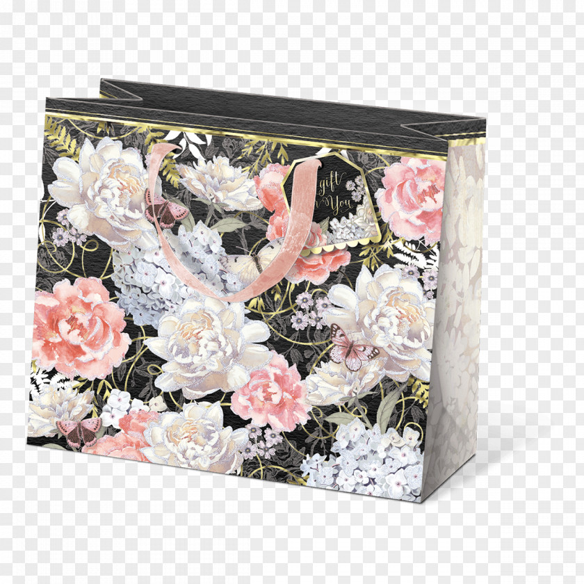 Gift Floral Design Cut Flowers Handbag PNG