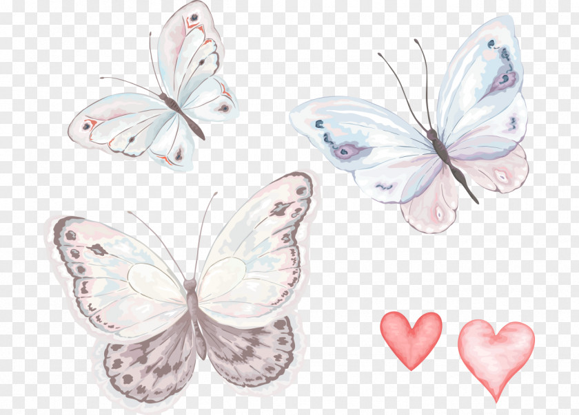 Hand-painted Watercolor Butterfly Fly Cartoon PNG
