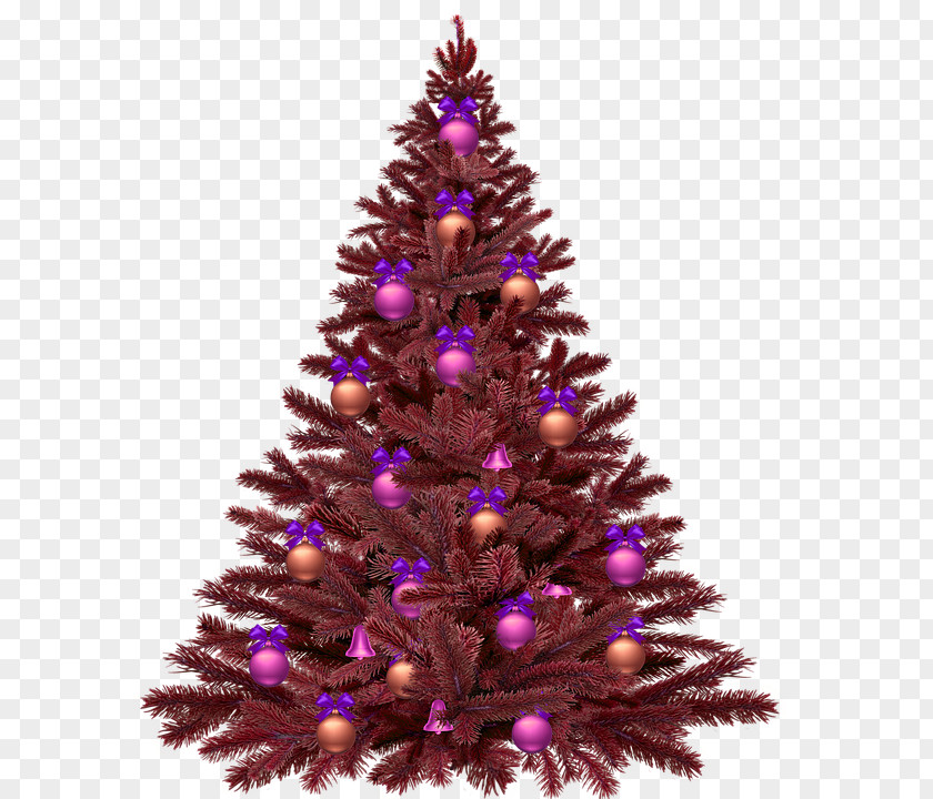 Purple Background Artificial Christmas Tree Ornament PNG