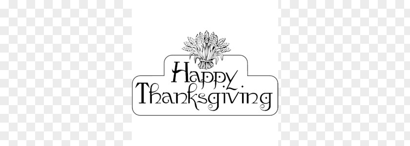 Thanks Banner Cliparts Thanksgiving Dinner Black And White Clip Art PNG
