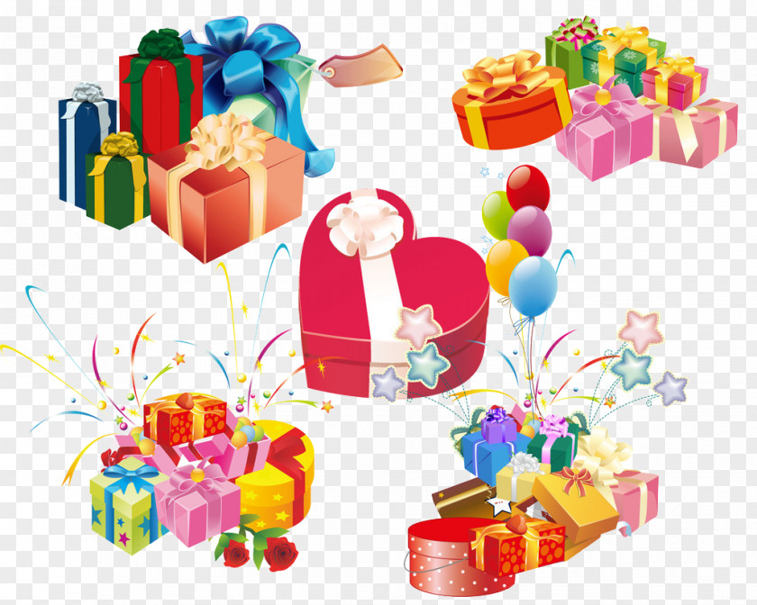 Color Gift Heap Box Christmas Illustration PNG