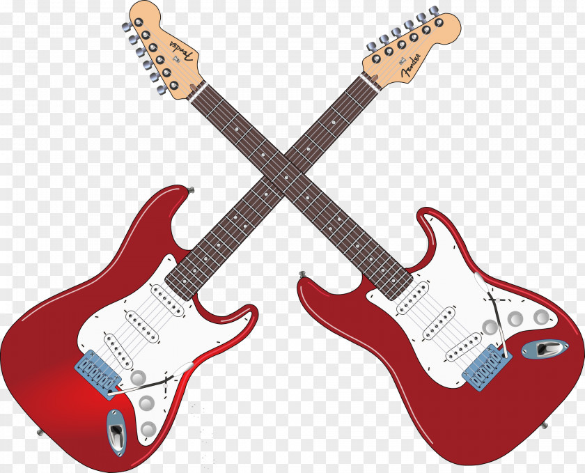 Electric Guitar Fender Stratocaster Musical Instruments Bass PNG