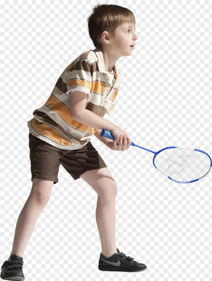 Little Boy Playing Badminton Child PNG