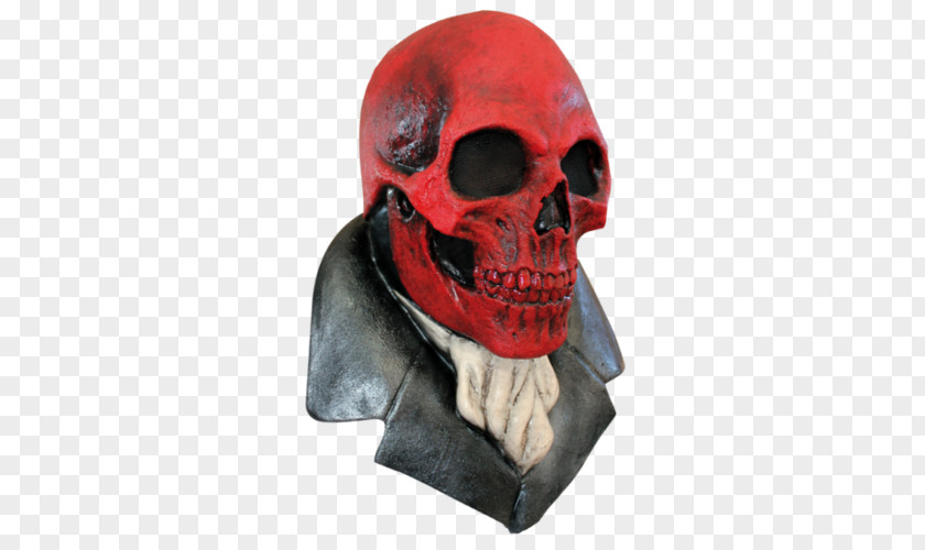 Skull Red Mask Costume Disguise PNG