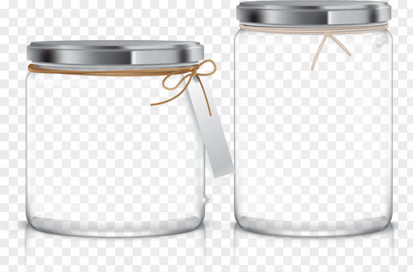 Vector Hand-painted Two Glass Jars Jar Computer File PNG