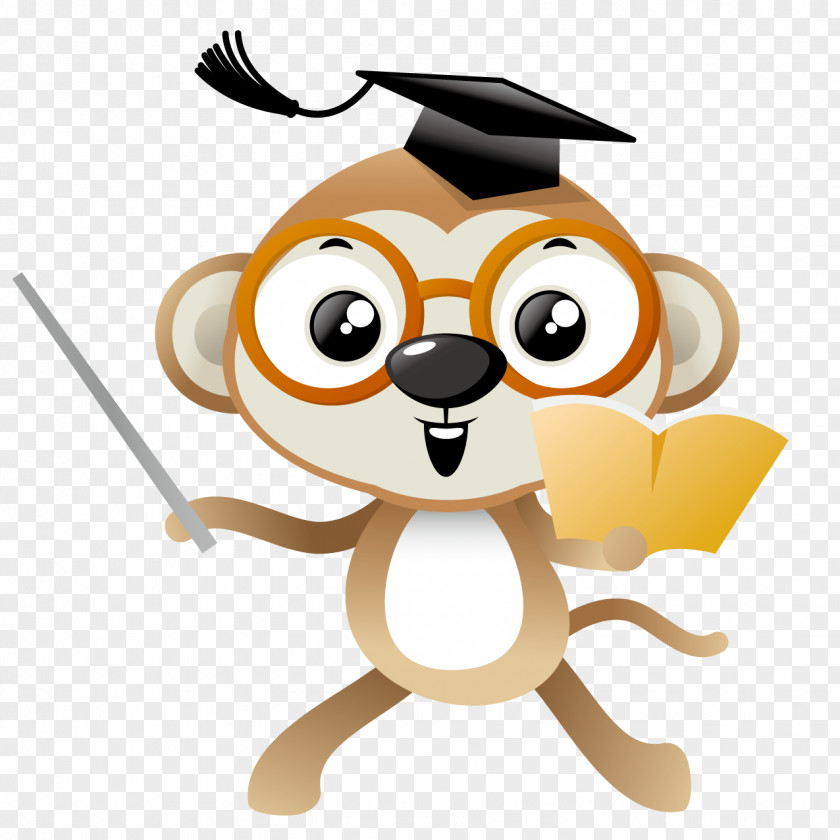 Dr. Cartoon Monkey Poster PNG