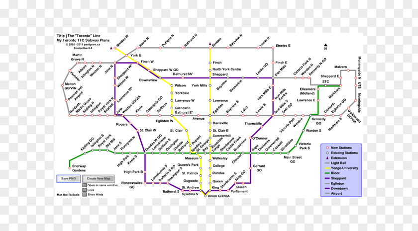 Fantasy Map Diagram Transit Bus Toronto Commission PNG