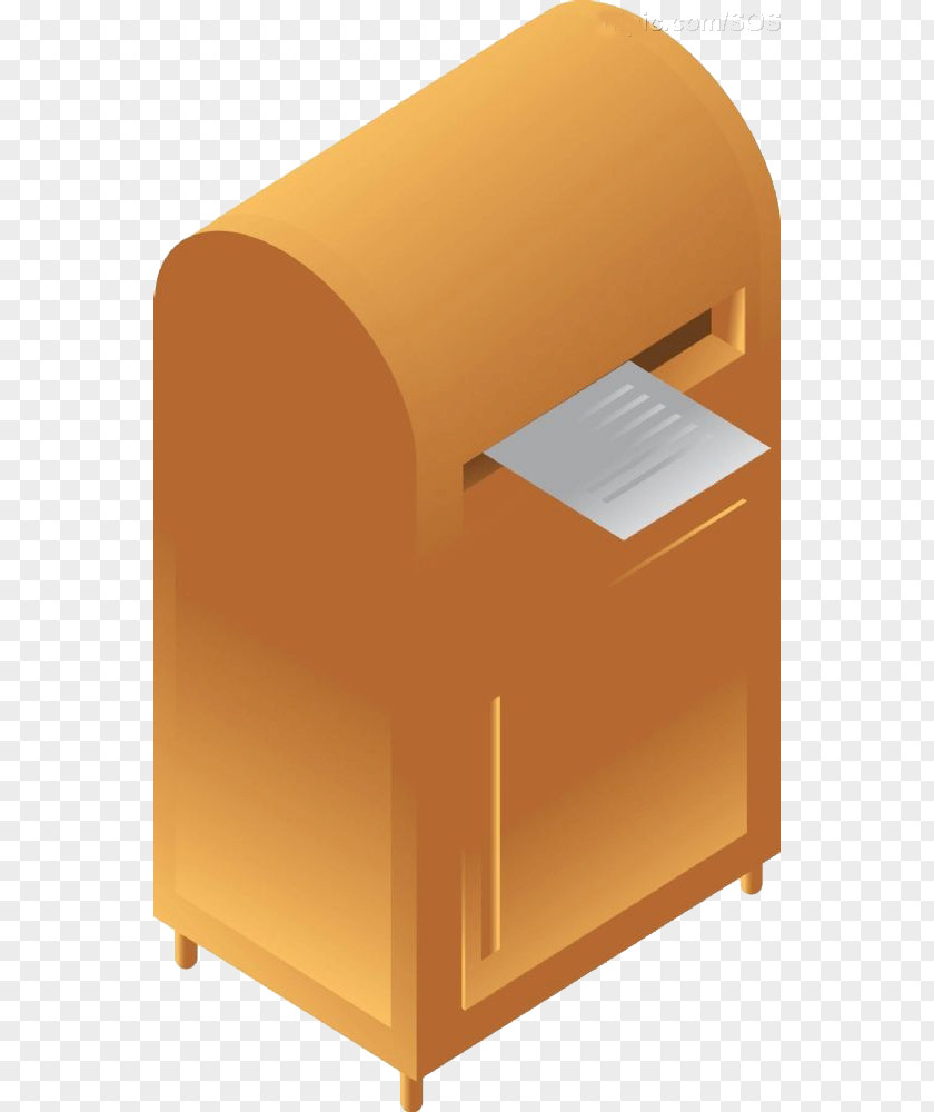 Orange Box Letter Post PNG
