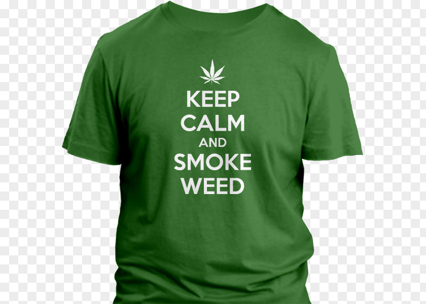 T-shirt Keep Calm And Carry On Cannabis Poster PNG