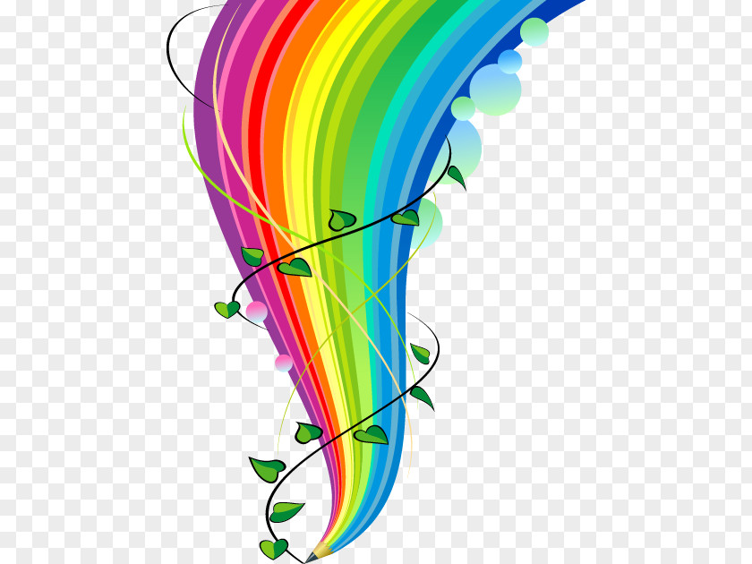 Cartoon Colorful Creative Beautiful Rainbow Curve PNG
