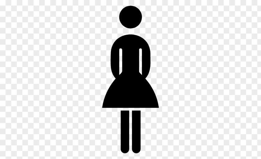 Cartoon Pregnant Woman Toilet Pictogram Sticker PNG