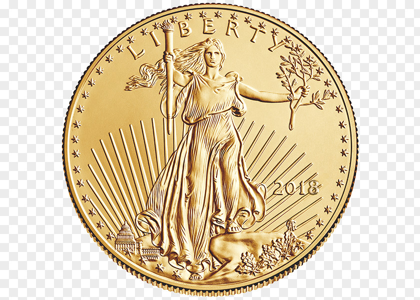 Eagle American Gold Bullion Coin United States Mint PNG