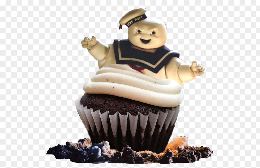 Phoneix Cupcake Stay Puft Marshmallow Man Buttercream Muffin Biscuits PNG