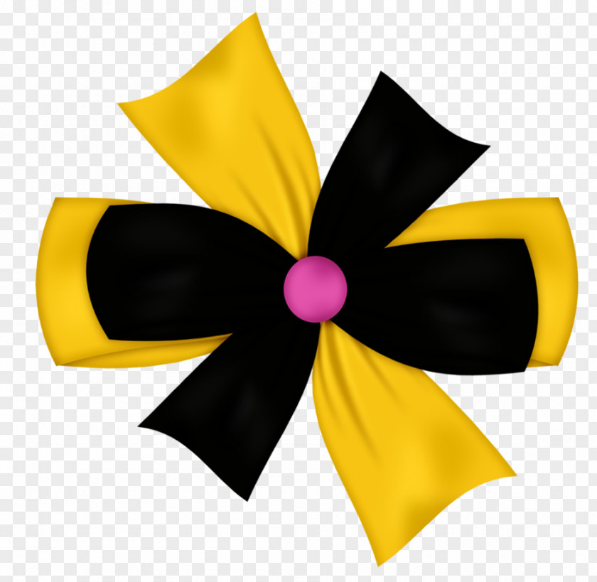 Yellow And Black Bow Butterfly Shoelace Knot Red PNG