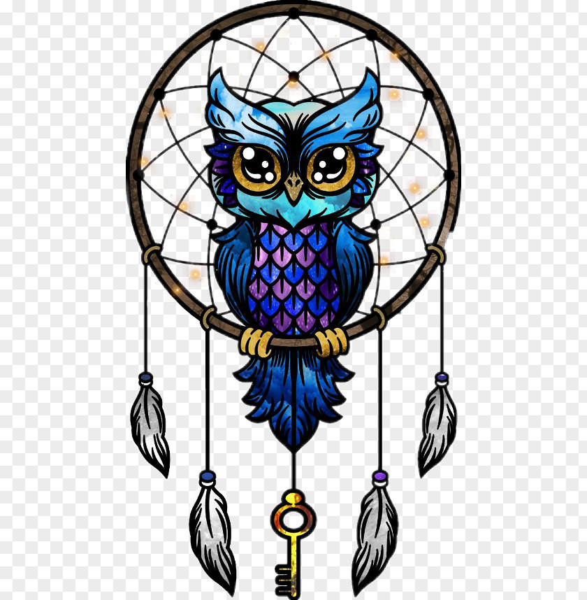 Owl Mandala Dreamcatcher Image Drawing PNG