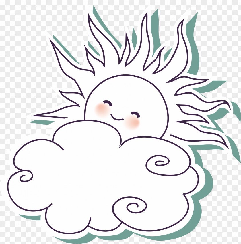 Sun Cartoon Cloud Clip Art PNG