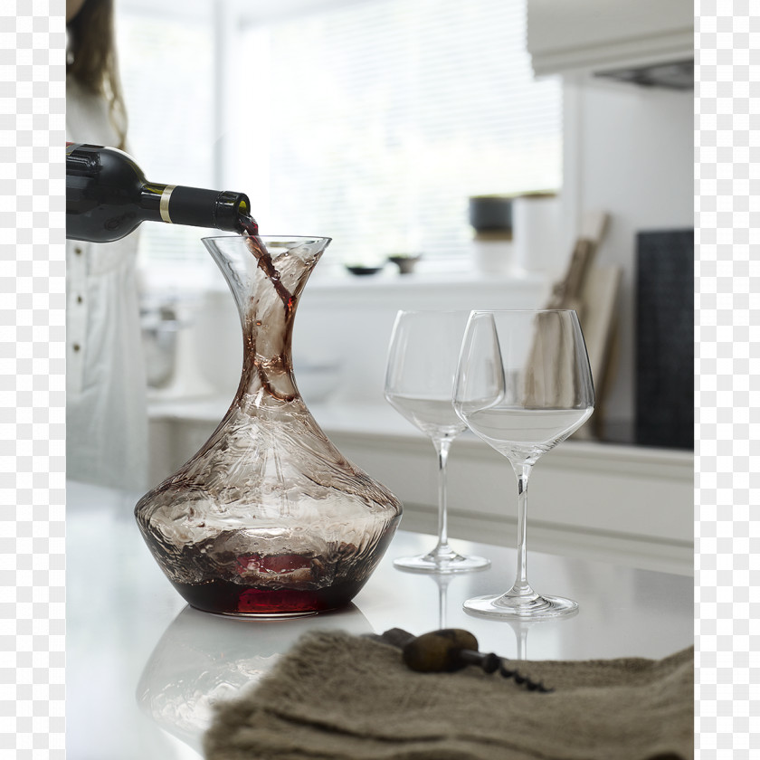 Glass Box Holmegaard Red Wine Decanter PNG