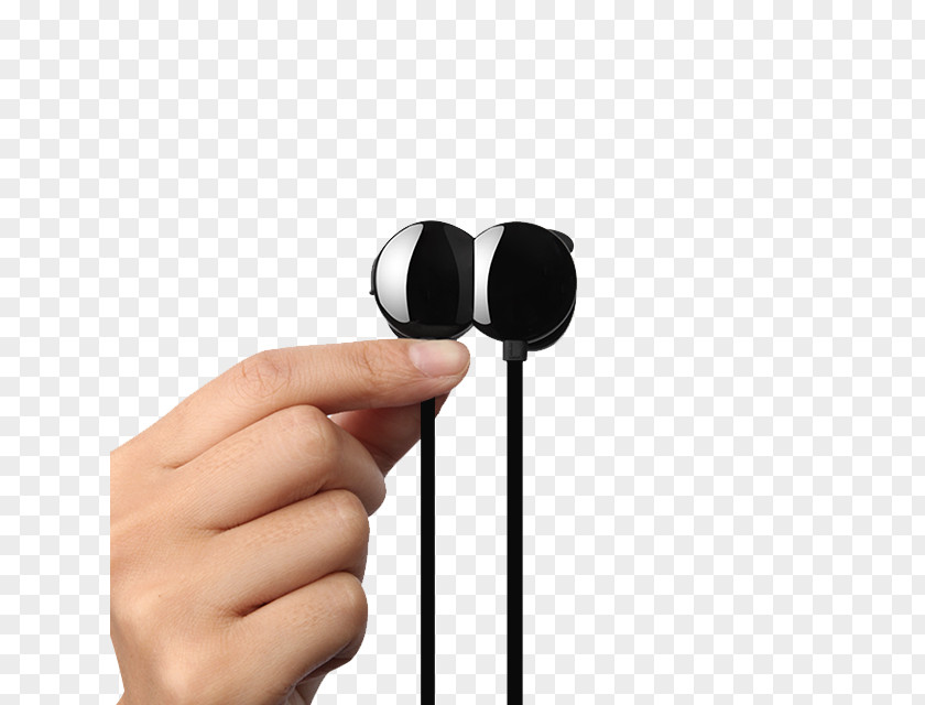 Hand Holding Headphones Stereophonic Sound Loudspeaker Bluetooth PNG