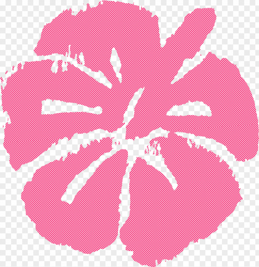 Pink Hibiscus Hawaiian Leaf Plant PNG