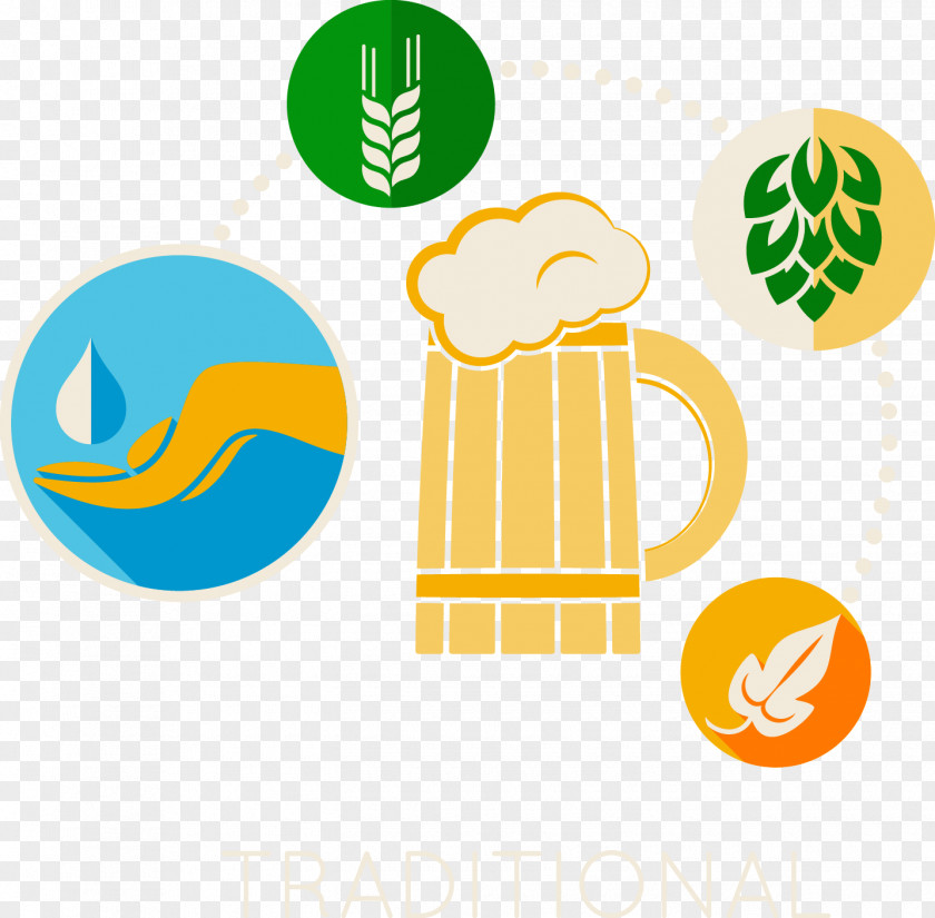 Flat Beer Icon Design PNG