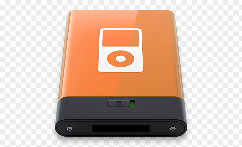 Orange IPod W Smartphone Electronic Device Gadget Multimedia PNG