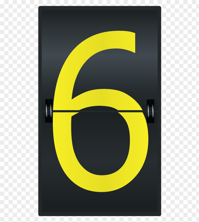 Sports Counter Number Six Clipart Image Brand Yellow Circle PNG