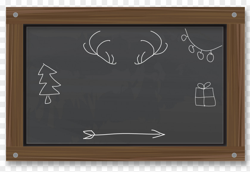 Exquisite Small Wooden Blackboard School Season Picture Frame Learn Font PNG
