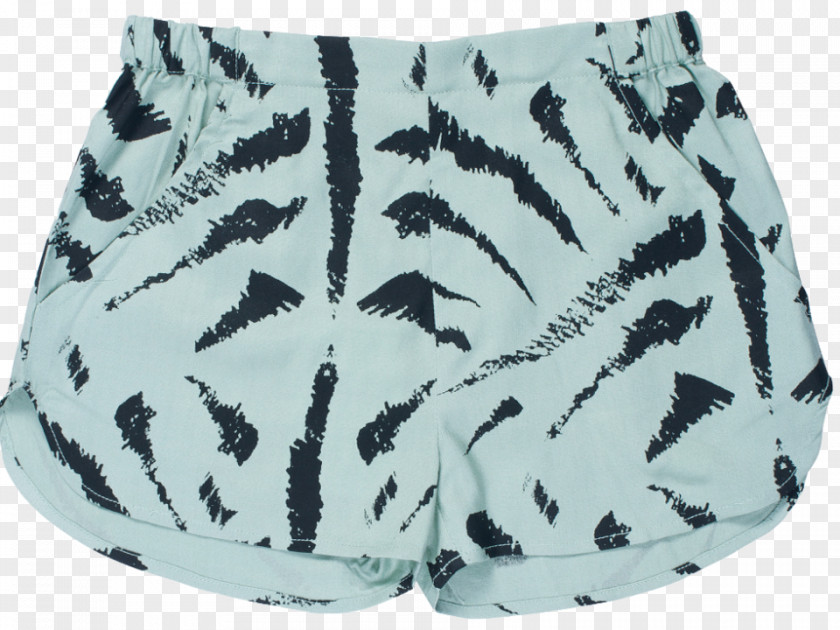 Tiger Print Shorts Turquoise PNG
