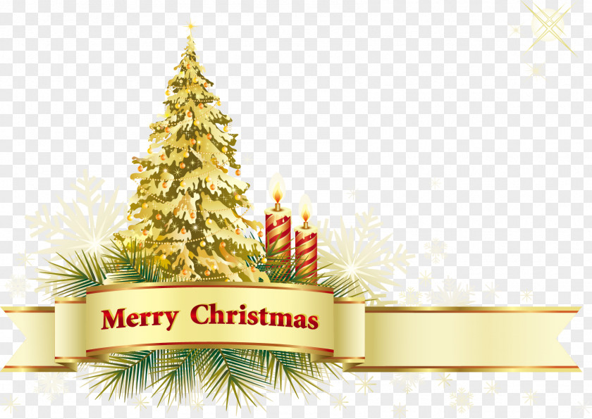 Vector Gold Christmas Tree Decoration Ornament PNG
