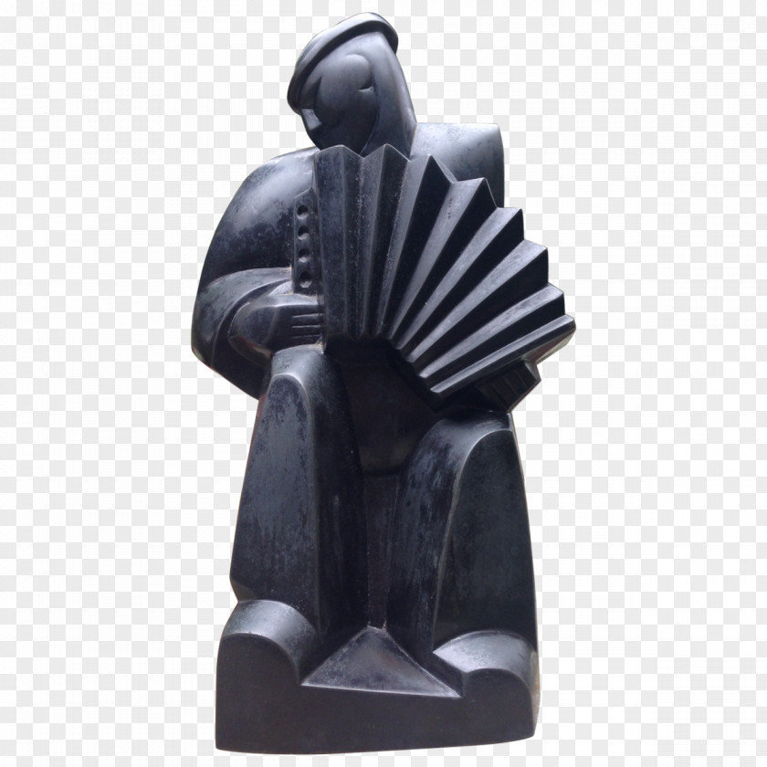 Accordion Sculpture French Art Deco Statue PNG