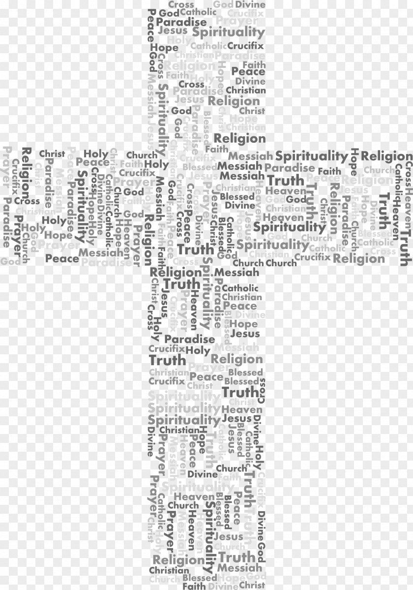 Christian Cross Word Christianity Religion Clip Art PNG