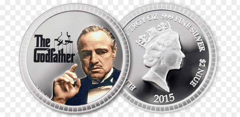 Marlon Brando The Godfather Silver Coin Vito Corleone PNG