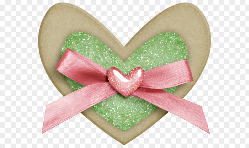 Beautiful Bowknot Heart Clip Art PNG