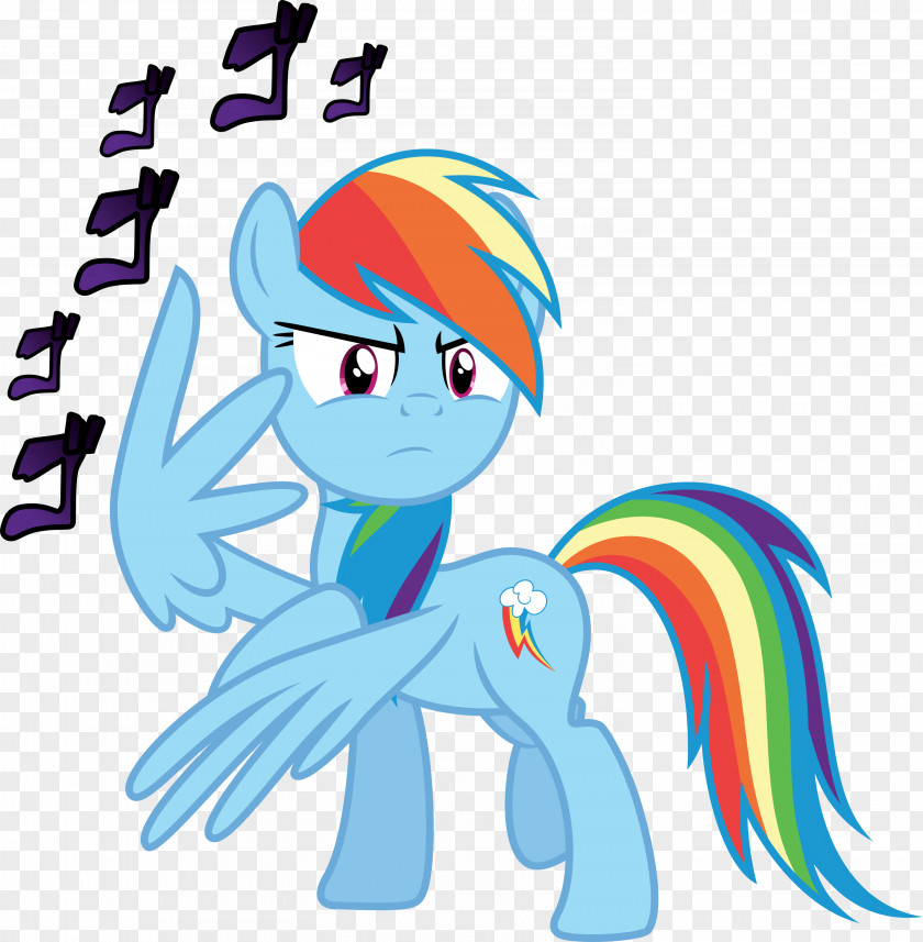 My Little Pony Mane-iac JoJo's Bizarre Adventure Art Rainbow Dash PNG