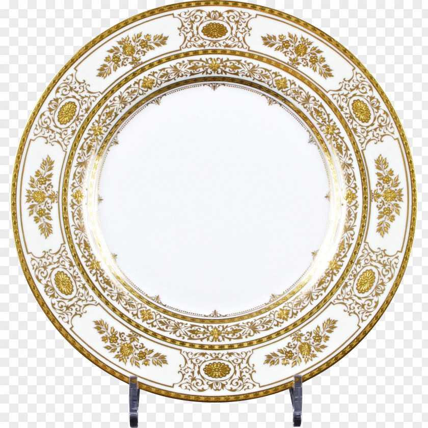Plate Gold Platter Tableware Bone China PNG