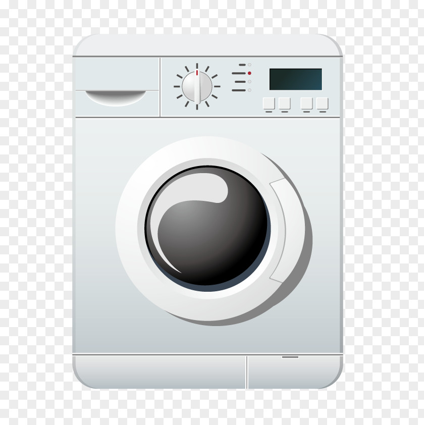 White Washing Machine Vector Home Appliance Clothes Dryer PNG