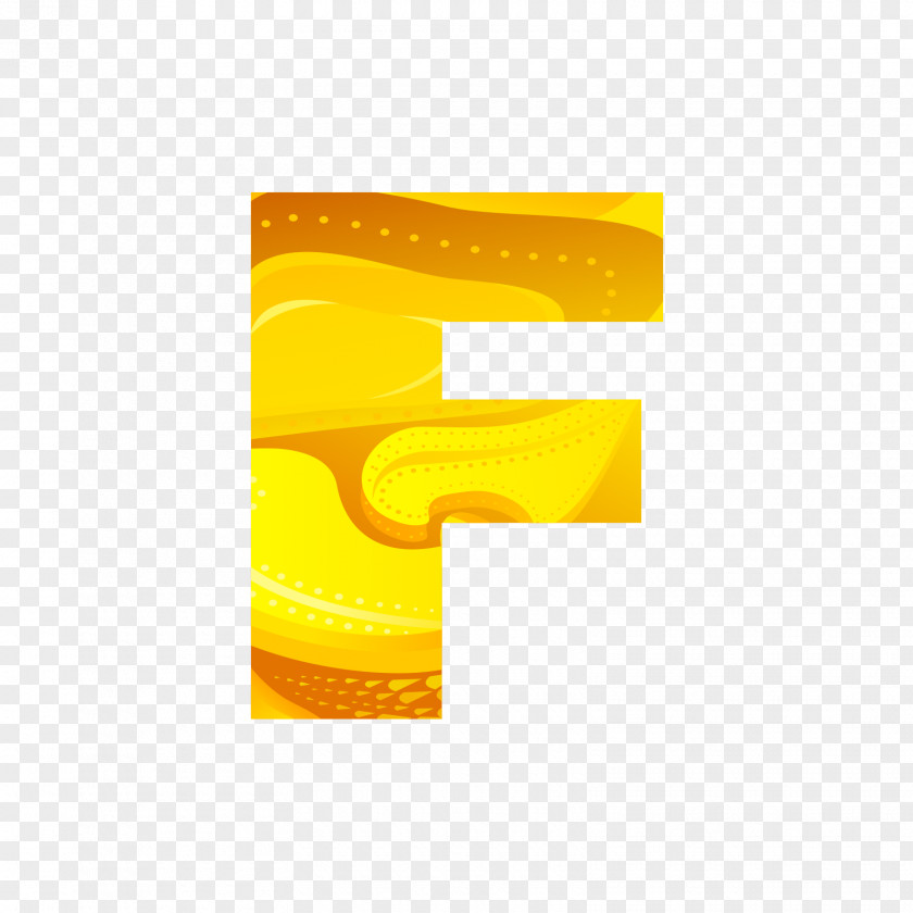 Golden Letters F Letter Font PNG