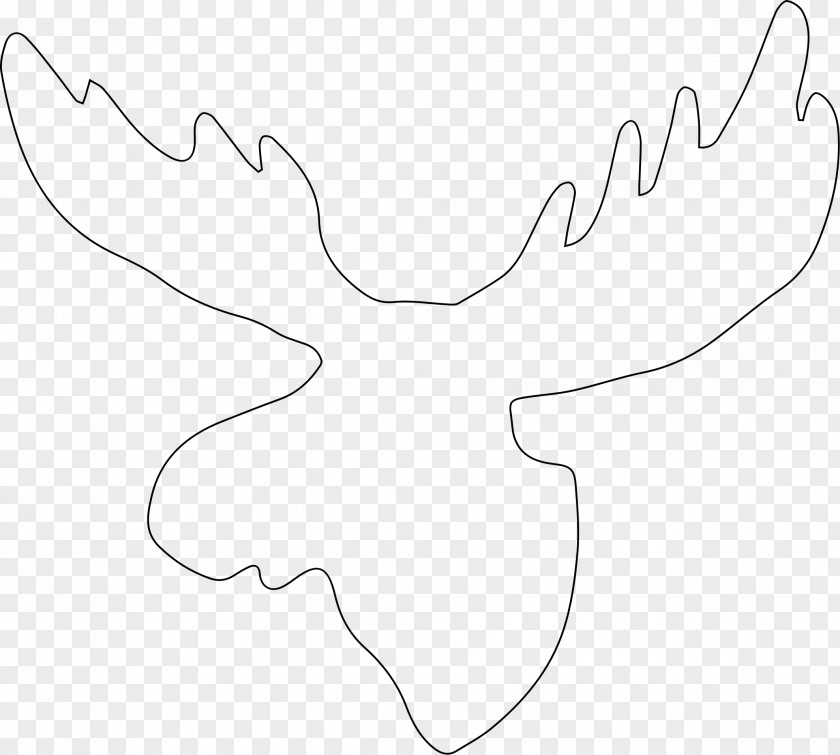 Antlers Clipart Drawing /m/02csf Line Art Cartoon Clip PNG