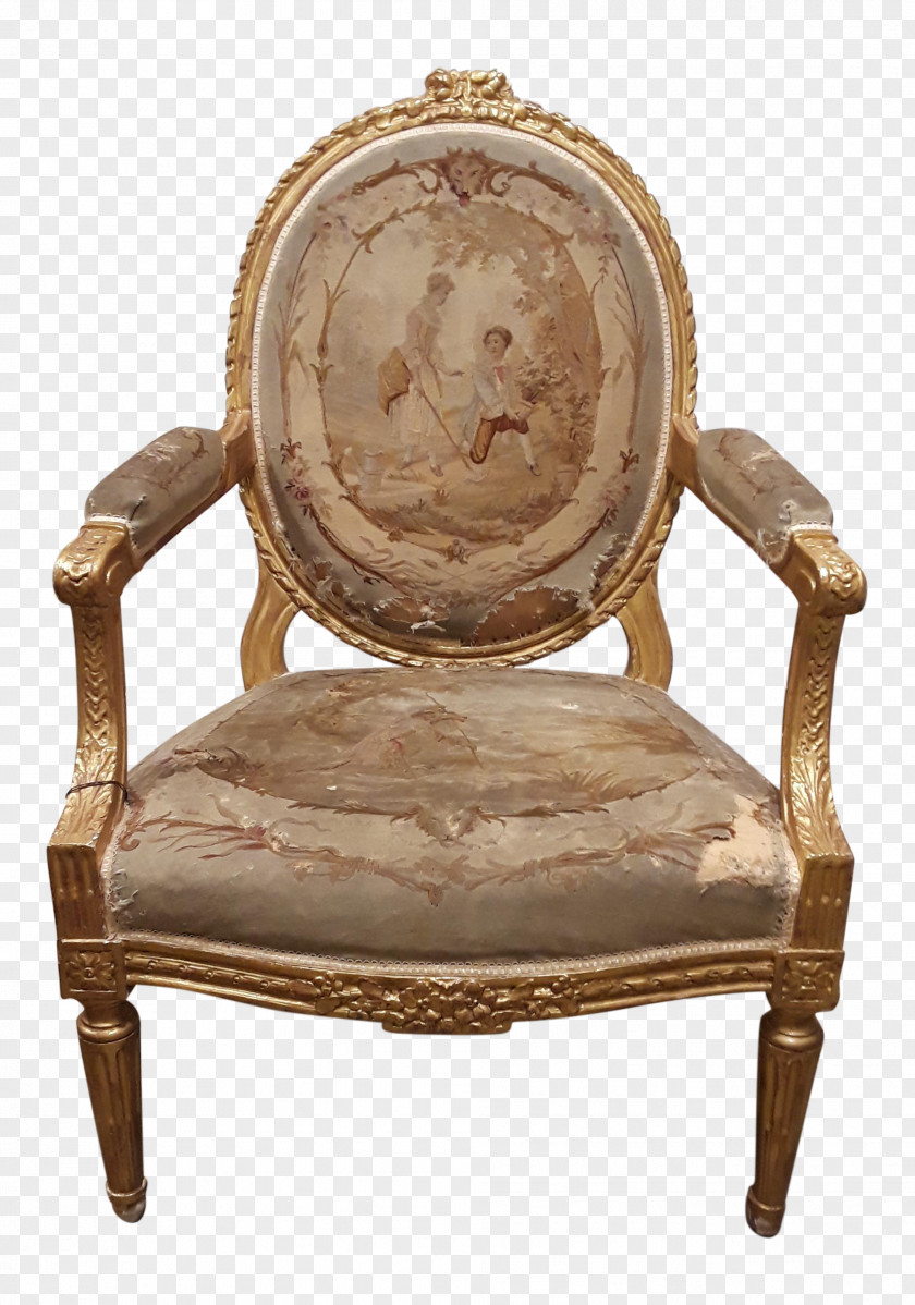 Chair Fauteuil Louis XVI Style Bergère Upholstery PNG