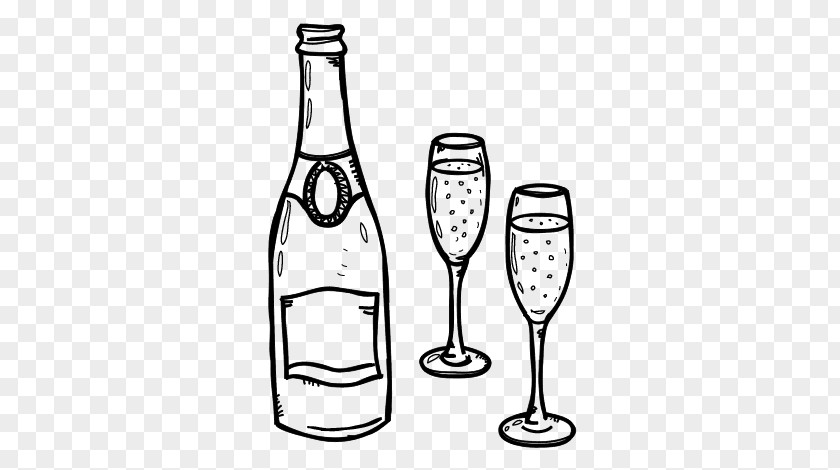 Champagne Glass Beer Wine Coloring Book PNG
