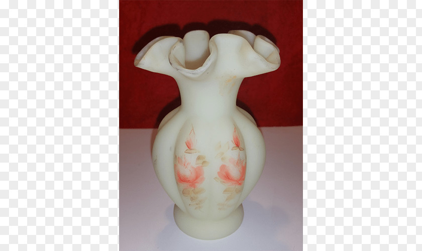 Hand-painted Floral Vase Fenton Art Glass Company Ceramic Jug PNG
