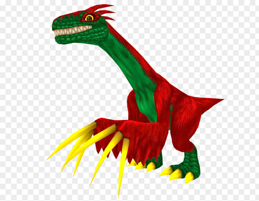 Dinosaur Fossil Fighters: Frontier Velociraptor Alxasaurus PNG