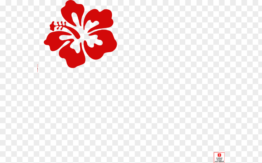 Red Coral Hawaiian Hibiscus Clip Art PNG