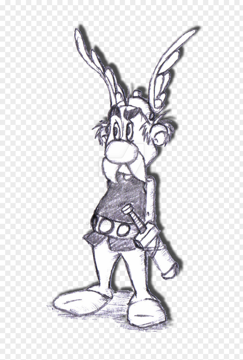 Asterix Hare Macropodidae Mammal Visual Arts Sketch PNG