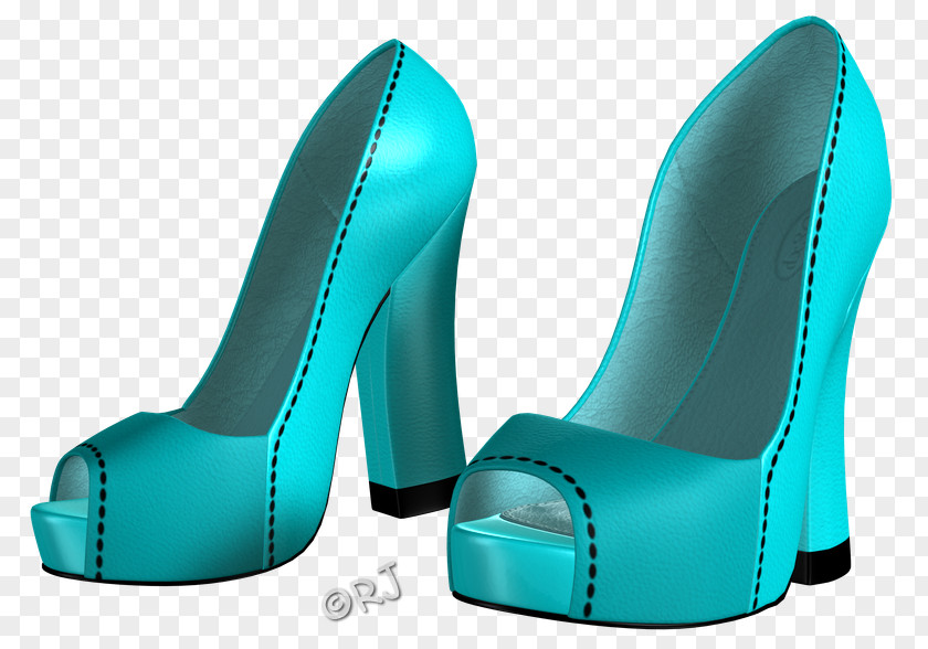 Bits And Pieces Product Design Turquoise Shoe PNG