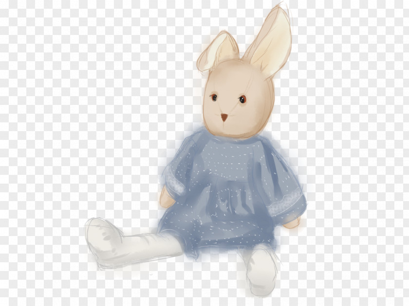 Bunny Rabbit Stuffed Animals & Cuddly Toys Drawing Line Art Plush PNG