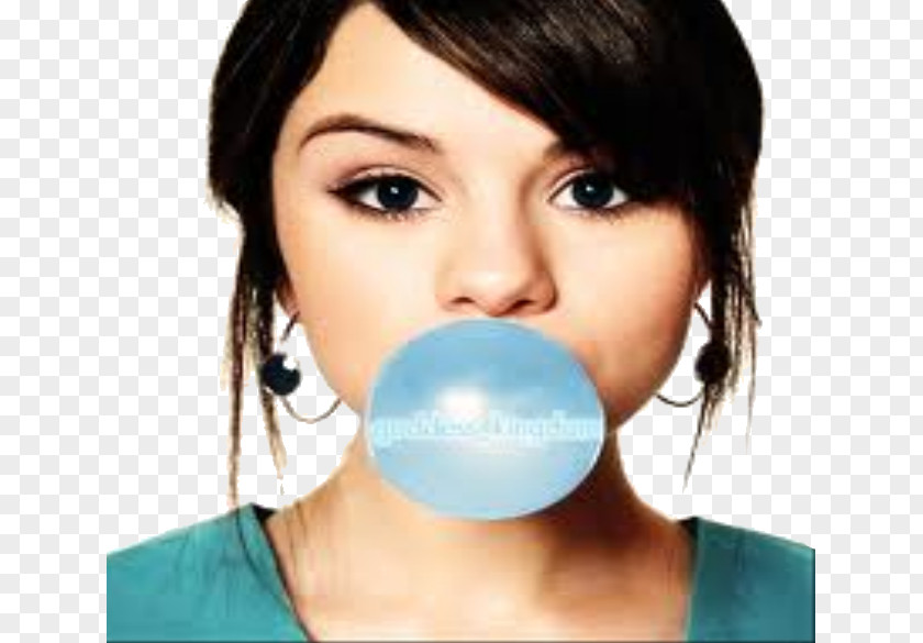 Selena Gomez Chewing Gum Bubble Photography PNG