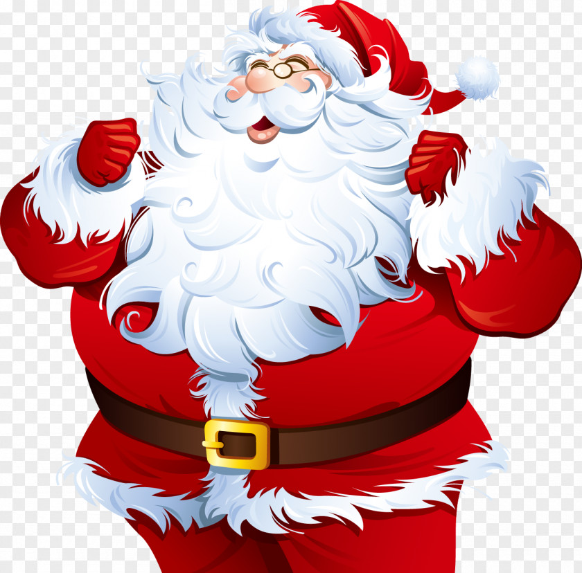 White-bearded Santa Claus Pattern Christmas Beard Clip Art PNG