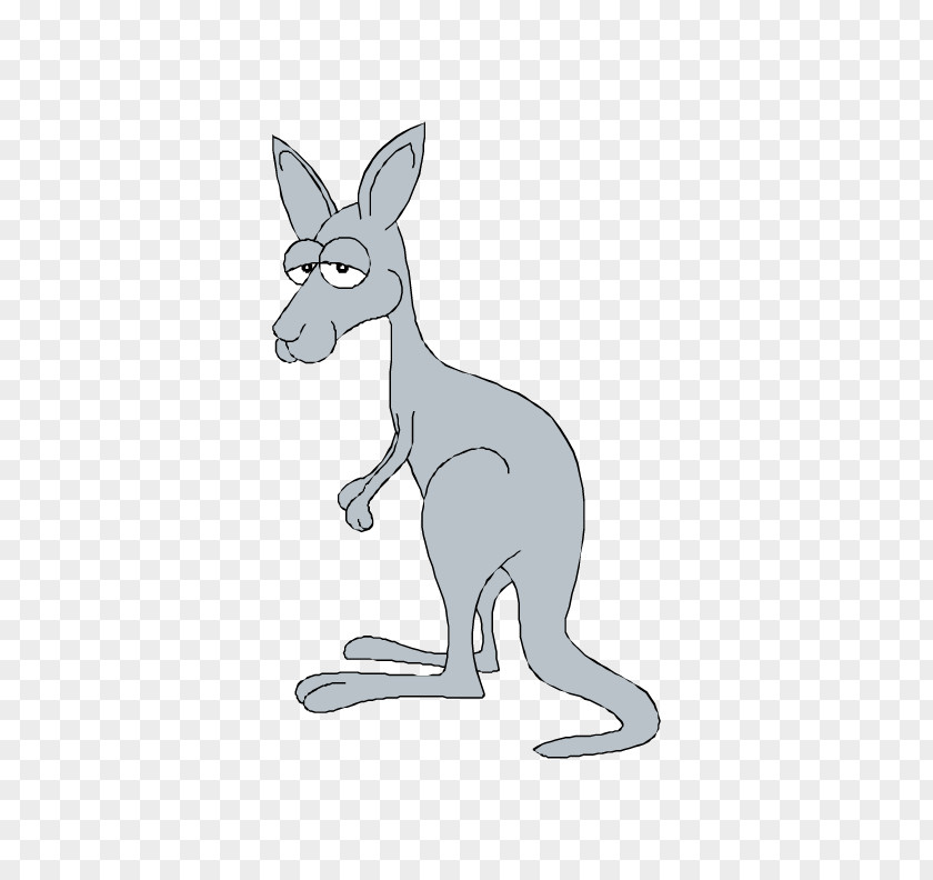 Blue Kangaroo Macropodidae Cartoon PNG